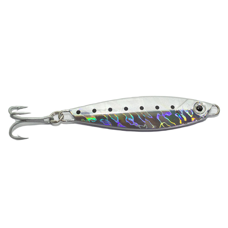 Castman Casting Minnow Silver. Holographic finish. best saltwater fishing lure. Long casting