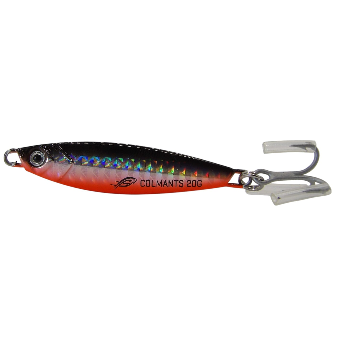 Fishing lure with 'Colmant's' branding on a white background. Castman red belly shiner