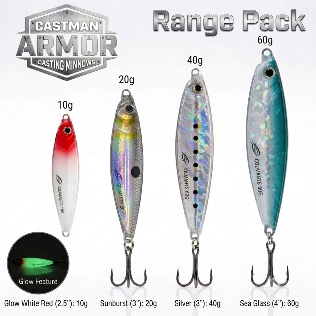 CastMan ARMOR Range Pack — 10g, 20g, 40g, 60g
