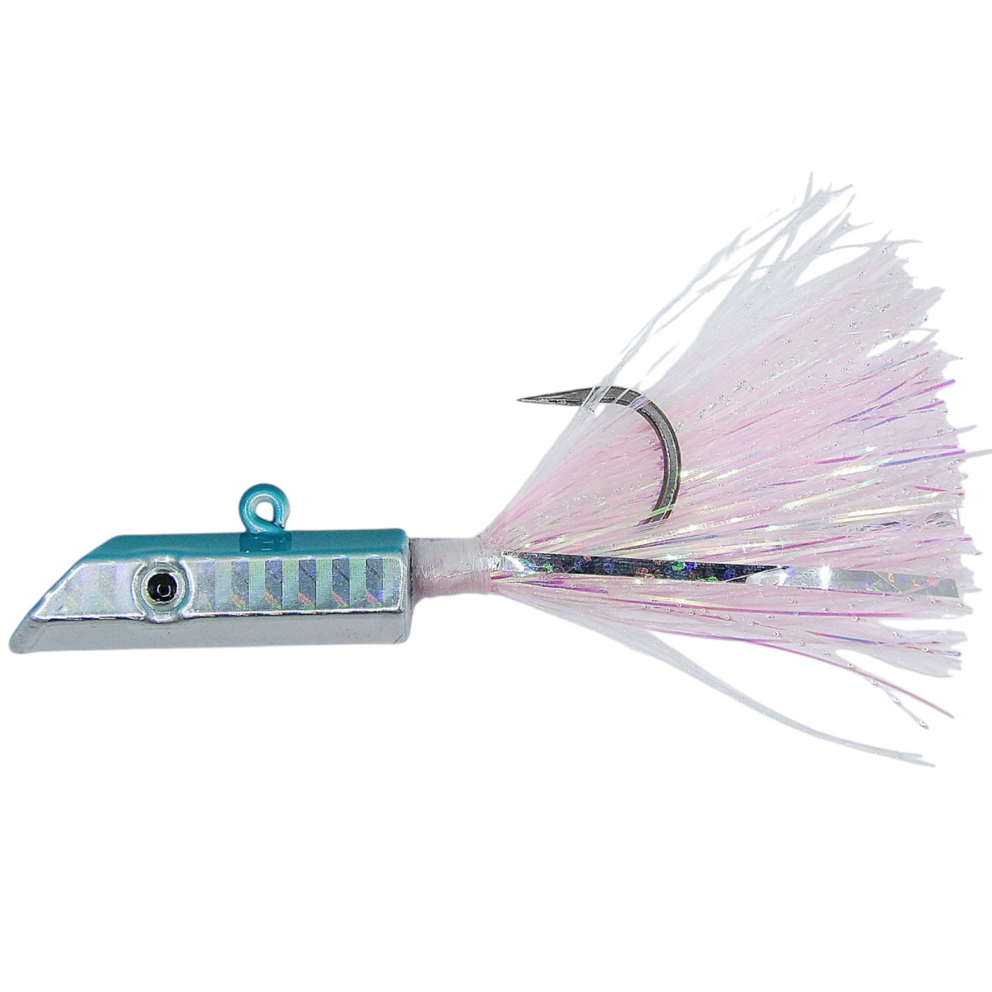 Premium Hex Head Jigs - Aquamarine Blue Holographic Silver