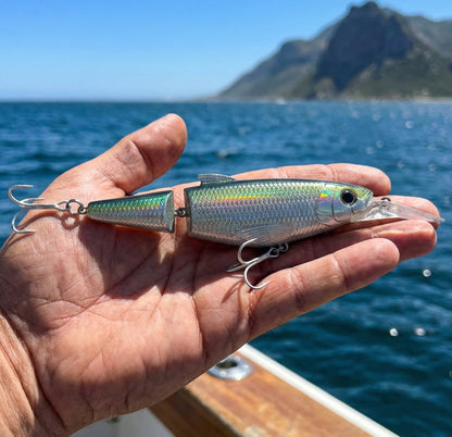 C-Ripper Hybrid Jointed Minnow side profile in Natural Green Shad color