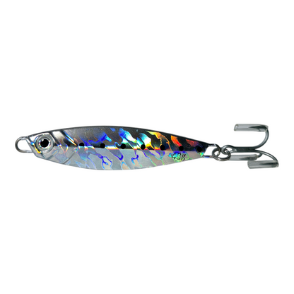 Castman Casting Minnow Silver. Holographic finish. saltwater freshwater fishing lure. Long casting
