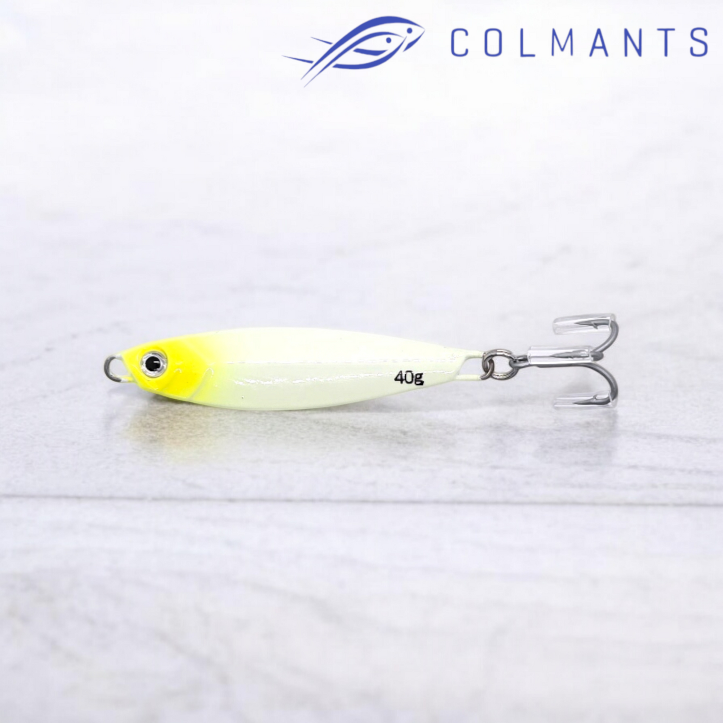 CastMan White Yellow. Great for spanish mackerel, king mackerel, bonito, tuna, bluefish