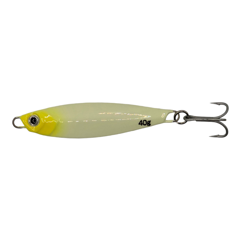 Castman Casting Minnow. Colmants. White glow. Low light. Best Spanish mackerel lure at night