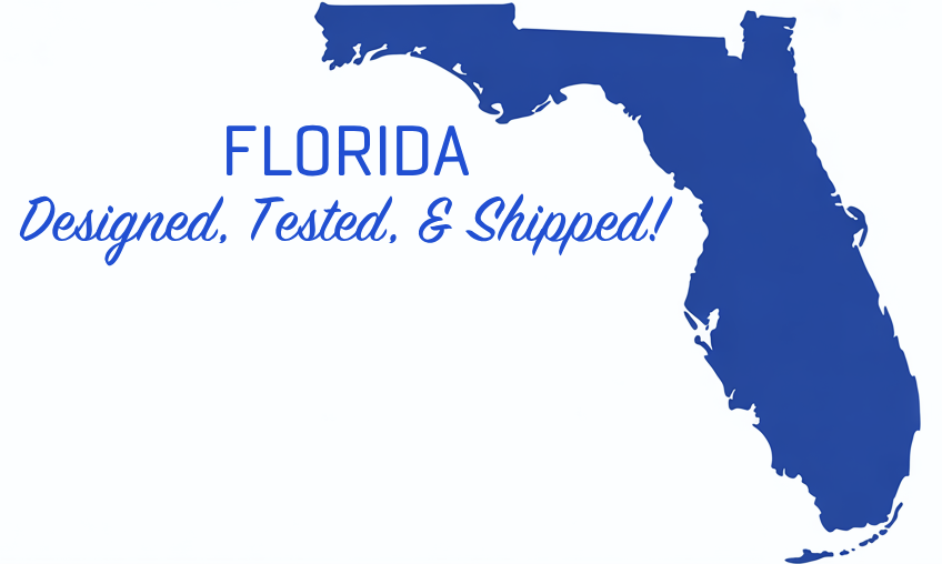 Florida Designed, Tested, & Shipped banner