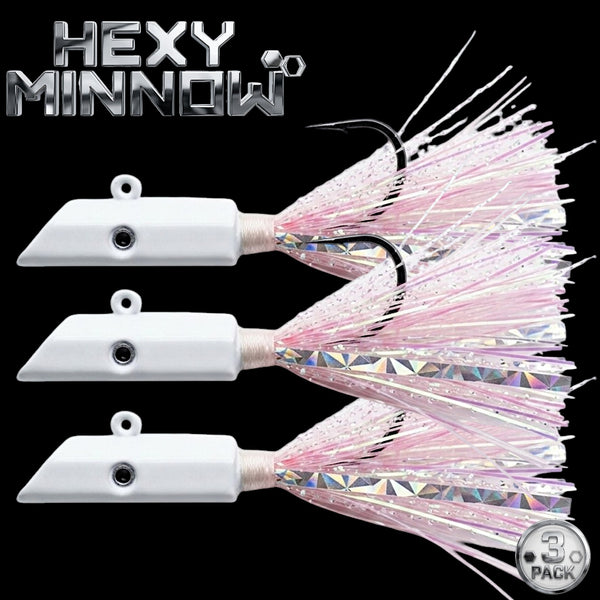 Hexy Minnow White 3 Pack