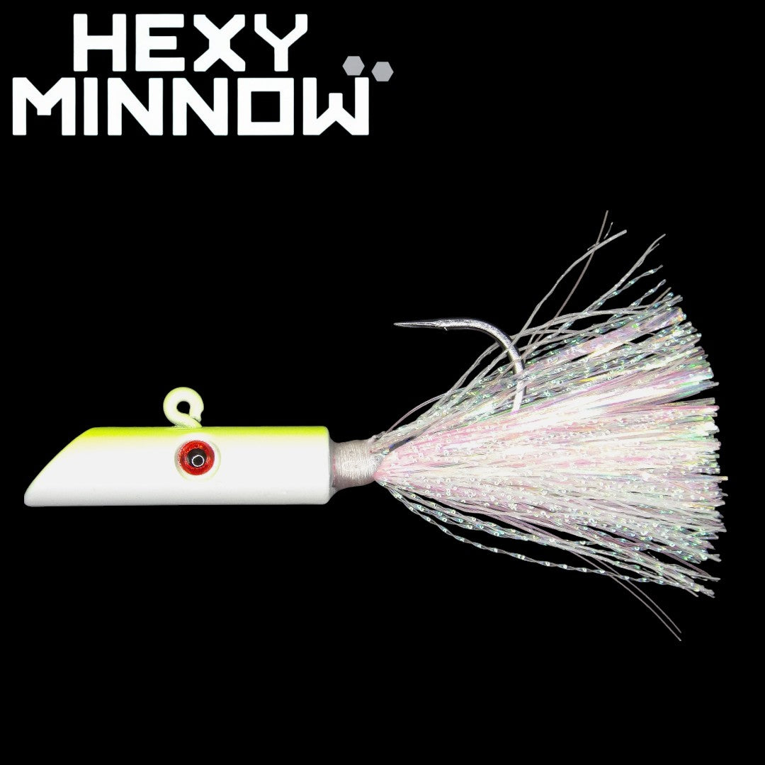 Hex Head Jig Round Hexy minnow 1oz Glass Minnow