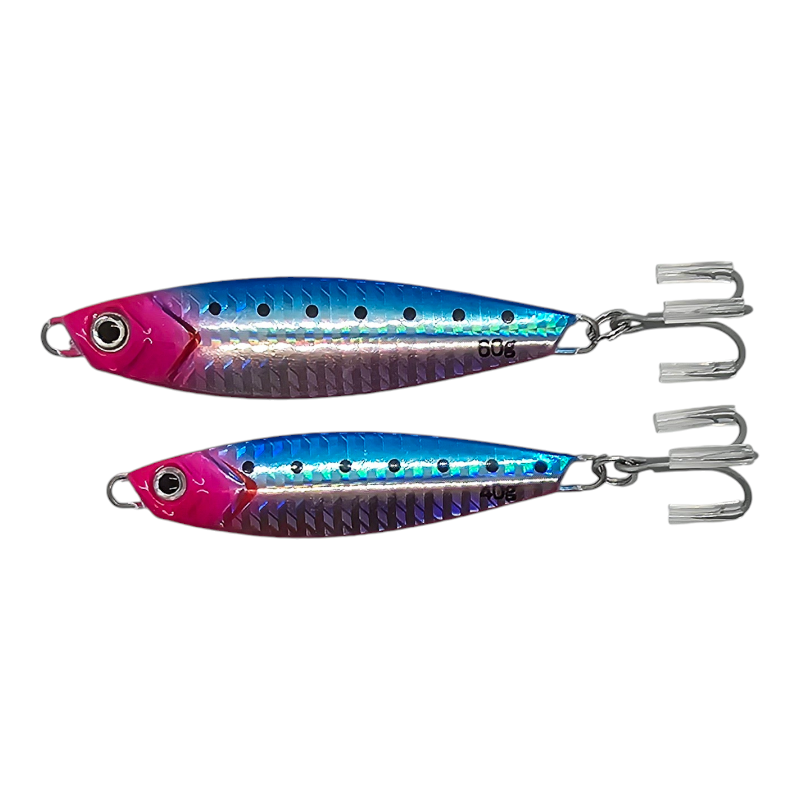 Castman Casting Minnow Pink/Blue. Two versions: best saltwater fishing lure